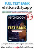 Test Bank for Discovering Psychology&comma; 9th Edition by Susan Nolan Hockenbury