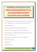 GEORGIA LAWS&comma; RULES&comma; AND REGULATIONS PERTINENT TO ALL ADJUSTERS EXAM 2025 QUESTIONS AND ANSWERS