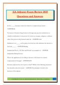GA Adjuster Exam Review 2025 Questions and Answers