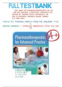 Test Bank For Pharmacotherapeutics for Advanced Practice A Practical Approach 5th Edition by Virginia Poole Arcangelo&comma; Andrew Peterson&comma; Veronica Wilbur&comma; Tep M&period;Kang Chapter 1-56 Complete A&plus; Guide&period;