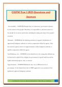 CGFM Test 1 2025 Questions and Answers