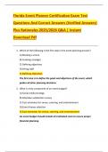Florida Event Planner Certification Exam Test  Questions And Correct Answers &lpar;Verified Answers&rpar;  Plus Rationales 2025&sol;2026 Q&A &vert; Instant  Download Pdf