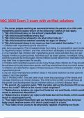 NSG 3600 Exam 3 exam with verified solutions