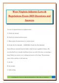 West Virginia Adjuster Laws & Regulations Exam 2025 Questions and Answers