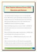 West Virginia Adjusters Exam 2 2025 Questions and Answers