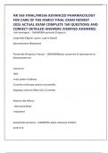 NR 566 FINAL&sol;NR566 ADVANCED PHARMACOLOGY FOR CARE OF THE FAMILY FINAL EXAM NEWEST 2025 ACTUAL EXAM COMPLETE 160 QUESTIONS AND CORRECT DETAILED ANSWERS &lpar;VERIFIED ANSWERS&rpar;