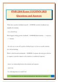 PNB 2264 Exam 1 UCONN 2025 Questions and Answers