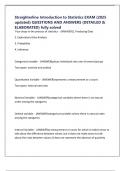 Straighterline Introduction to Statistics EXAM &lpar;2025 updated&rpar; QUESTIONS AND ANSWERS &lpar;DETAILED & ELABORATED&rpar; fully solved