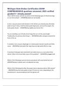 Michigan State Brakes Certification EXAM COMPREHENSIVE questions answered&comma; 2025 verified graded A&plus; already passed&excl;