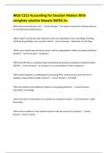 WGU C213 Accounting for Decision Makers With complete solution Newest RATED A&plus; 