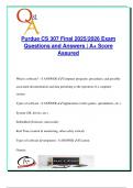 Purdue CS 307 Final Exam &lpar;2025&sol;2026&rpar; &ndash; 95 A&plus; Verified Questions &vert; Software Engineering&comma; Agile&comma; UML&comma; Testing&comma; Git&comma; Architecture & Risk Management