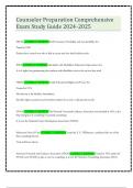 Counselor Preparation Comprehensive Exam Study Guide 2024-2025