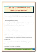 INSY 3303 Exam 3 Review 2025 Questions and Answers