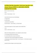 Certified Nutrition Specialist&colon; Final Exam Questions and answers Newest RATED A&plus; 2025&sol;2026 UPDATED 