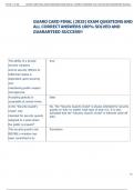 Exam &lpar;elaborations&rpar; Guard Card Certification 