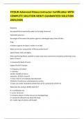 FITOUR Advanced Fitness Instructor Certification WITH COMPLETE SOLUTION NEW&excl;&excl; GUARANTEED SOLUTION 2025&sol;2026 