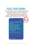TEST BANK &ndash; Psychotherapy for the Advanced Practice Psychiatric Nurse&colon; A How-To Guide for Evidence-Based Practice&comma; 3rd Edition by Kathleen Wheeler &vert; Chapters 1&ndash;24 &vert; Latest & Verified A&plus; Guide