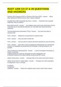 RADT 1200 CH 37 & 39 QUESTIONS AND ANSWERS