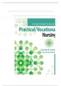 TEST BANK FOR Contemporary Practical&sol;Vocational Nursing 9th Edition by Corinne Kurzen&comma; Anna LaVon Barrett ISBN&colon; 978-1975136215 COMPLETE GUIDE ALL CHAPTERS COVERED WITH RATIONALES 100&percnt; VERIFIED A&plus; GRADE ASSURED&excl;&excl;&excl;&excl;&excl;NEW LATEST UPDATE&excl;&excl;&excl;&excl;&excl;