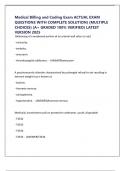 Medical Billing and Coding Exam ACTUAL EXAM QUESTIONS WITH COMPLETE SOLUTION&rpar; &lpar;MULTIPLE CHOICES&rpar; &lpar;A&plus; GRADED 100&percnt; VERIFIED&rpar; LATEST VERSION 2025