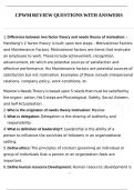 CPWM REVIEW QUESTIONS WITH ANSWERS