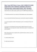West Coast EMT Block 2 Exam 2025 COMPLETE EXAM QUESTIONS AND VERIFIED ANSWERS &vert;RECENTLY TESTING REAL EXAM QUESTIONS&vert; 100&percnt; SOLVED&excl;&excl;