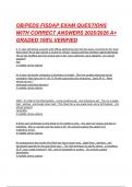 OB&sol;PEDS FISDAP EXAM QUESTIONS WITH CORRECT ANSWERS 2025&sol;2026 A&plus; GRADED 100&percnt; VERIFIED