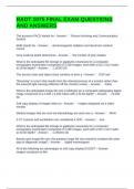 RADT 1075 FINAL EXAM QUESTIONS AND ANSWERS