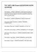 TJC A&P 1 2401 Exam 1 QUESTIONS WITH ANSWERS