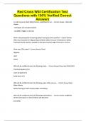 Red Cross WSI Certification Test Questions with 100&percnt; Verified Correct Answers