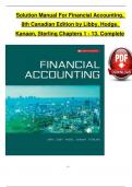 Solution Manual For Financial Accounting&comma;  8th Canadian Edition by Libby&comma; Hodge&comma;  Kanaan&comma; Sterling Chapters 1 - 13&comma; Complete