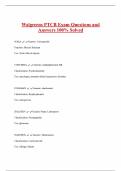 Walgreens PTCB Exam Questions and  Answers 100&percnt; Solved 