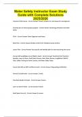 Water Safety Instructor Exam Study Guide with Complete Solutions 2025&sol;2026