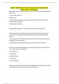 Water Safety Instructor Study Guide Questions with Correct Answers