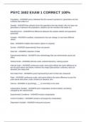 PSYC 3402 EXAM 1 CORRECT 100&percnt;