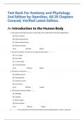 Anatomy and Physiology &ndash; 2nd Edition &lpar;OpenStax&rpar; &ndash; Complete Test Bank for All 28 Chapters &lpar;Verified Latest Edition&rpar;