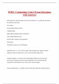 WJEC Criminology Unit 4 Exam Questions  with Answers 
