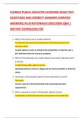 FLORIDA PUBLIC ADJUSTER LICENSING EXAM TEST  QUESTIONS AND CORRECT ANSWERS &lpar;VERIFIED  ANSWERS&rpar; PLUS RATIONALES 2025&sol;2026 Q&A &vert;  INSTANT DOWNLOAD PDF