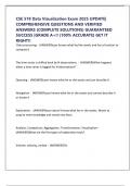 CSE 578 Data Visualization Exam 2025 UPDATE&vert; COMPREHENSIVE QUESTIONS AND VERIFIED ANSWERS &lpar;COMPLETE SOLUTIONS&rpar; GUARANTEED SUCCESS &vert;GRADE A&plus;&excl;&excl; &lpar;100&percnt; ACCURATE&rpar; GET IT RIGHT&excl;&excl;