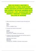 BIOS 252 EXAM 2 ANATOMY &  PHYSIOLOGY II FINAL EXAM STUDY  GUIDE 2025&sol;2026 ACCURATE QUESTIONS  AND CORRECT DETAILED ANSWERS WITH  RATIONALES &vert;&vert; 100&percnt; GUARANTEED PASS  <NEWEST VERSION> CHAMBERLAIN  COLLEGE OF NURSING 