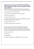 Medication Administration COMPLETE QUESTIONS AND ANSWERS &lpar;multiple choices&rpar;&vert; ALREADY PASSED &vert; 2025 LATEST&excl;&excl;
