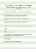 NUR 402 Exam &ndash; Final & Midterm &vert; Nursing Study Guide&comma; Test Bank&comma; Questions & Answers &lpar;100&percnt; Verified