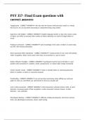 PSY 357- Final Exam questions with correct answers&period;