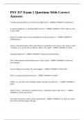 PSY 357 Exam 1 Questions With Correct Answers