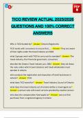 TICO REVIEW ACTUAL 2025&sol;2026 QUESTIONS AND 100&percnt; CORRECT ANSWERS