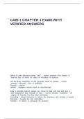 CAIB 1 CHAPTER 1 EXAM WITH VERIFIED ANSWERS