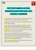 TICO TEST SAMPLE ACTUAL 2025&sol;2026 QUESTIONS AND 100&percnt; CORRECT ANSWERS