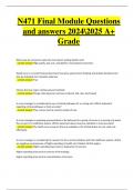  N471 Final Module &ndash; Questions and Answers with Complete Solution &vert; Rated A&plus; 2024&sol;2025