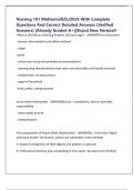Nursing 101 Midterm2025&sol;2026 With Complete Questions And Correct Detailed Answers &lpar;Verified Answers&rpar; &vert;Already Graded A&plus;&vert;&vert;Brand New Version&excl;&excl;