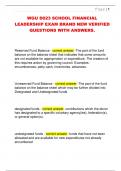 WGU D023 SCHOOL FINANCIAL  LEADERSHIP EXAM BRAND NEW VERIFIED  QUESTIONS WITH ANSWERS&period;